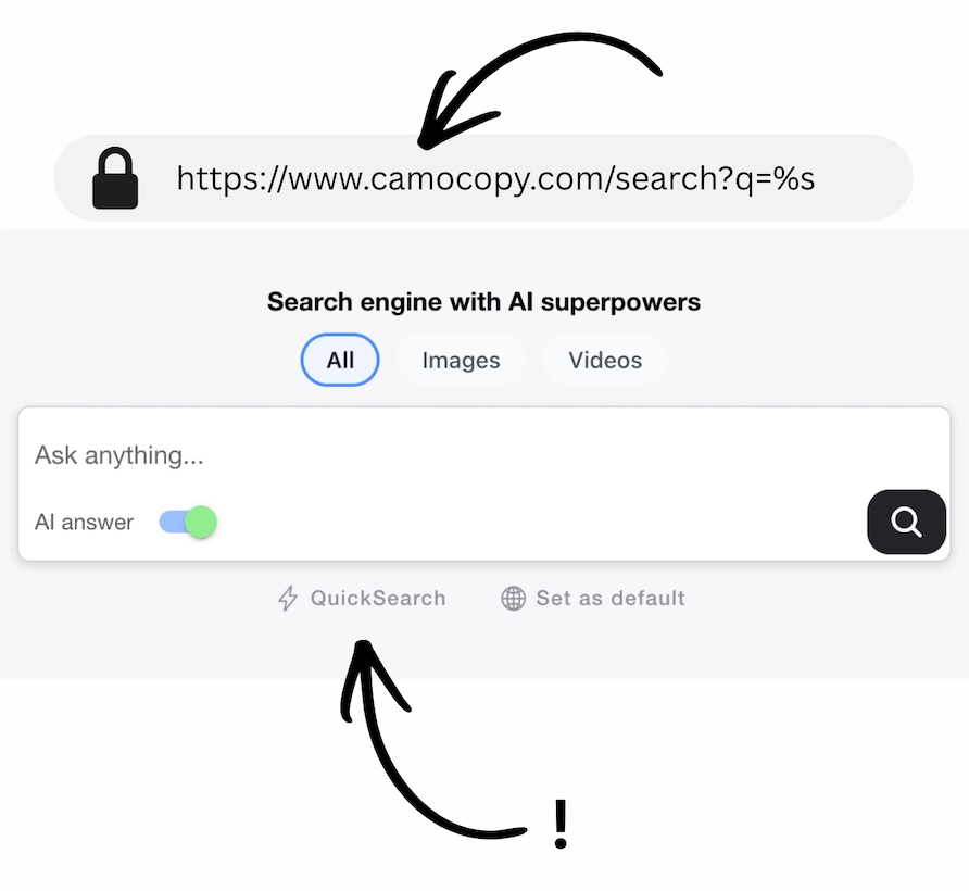 Search Engine and QuickSearch Example