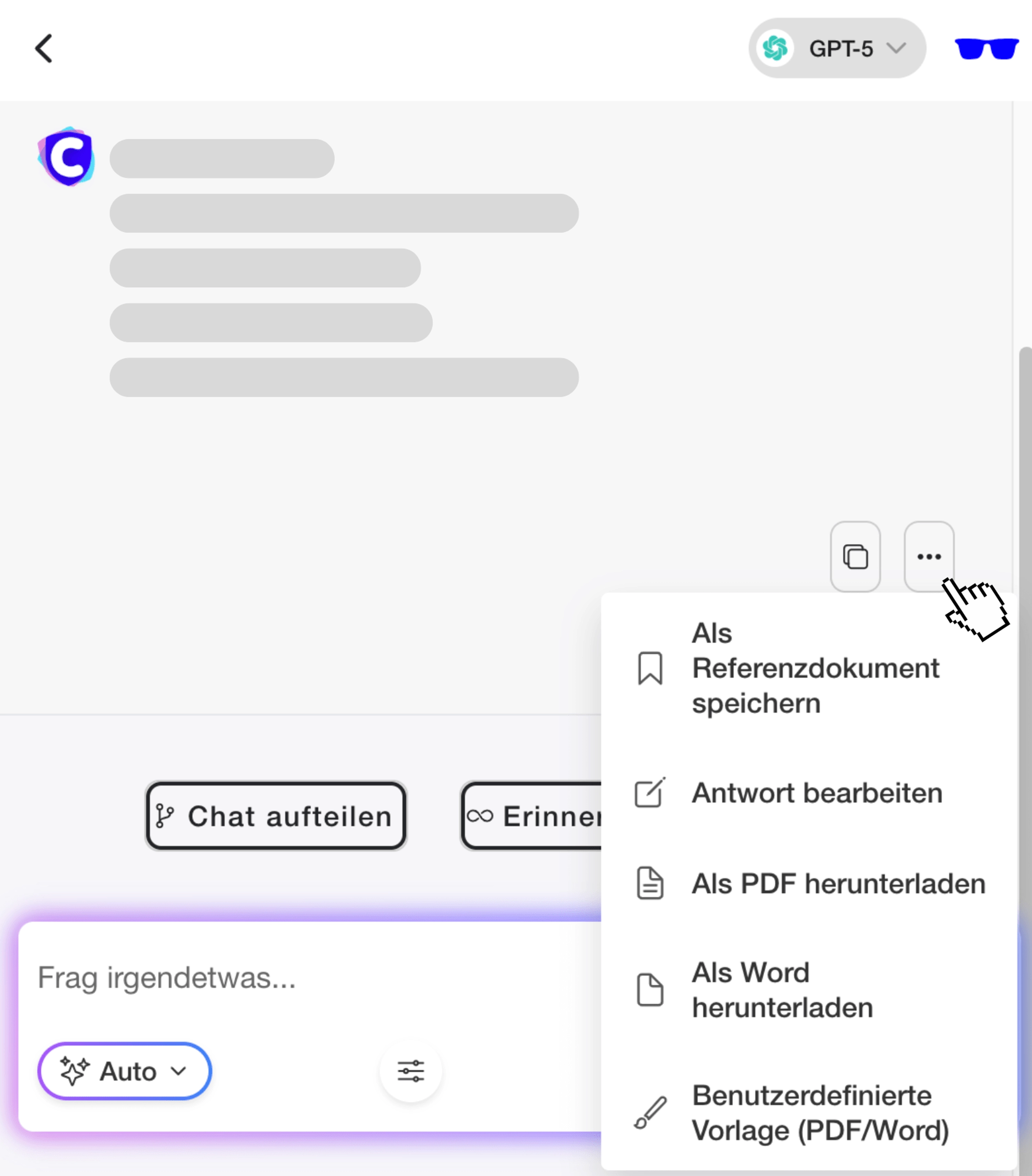 CamoCopy Chat Interface