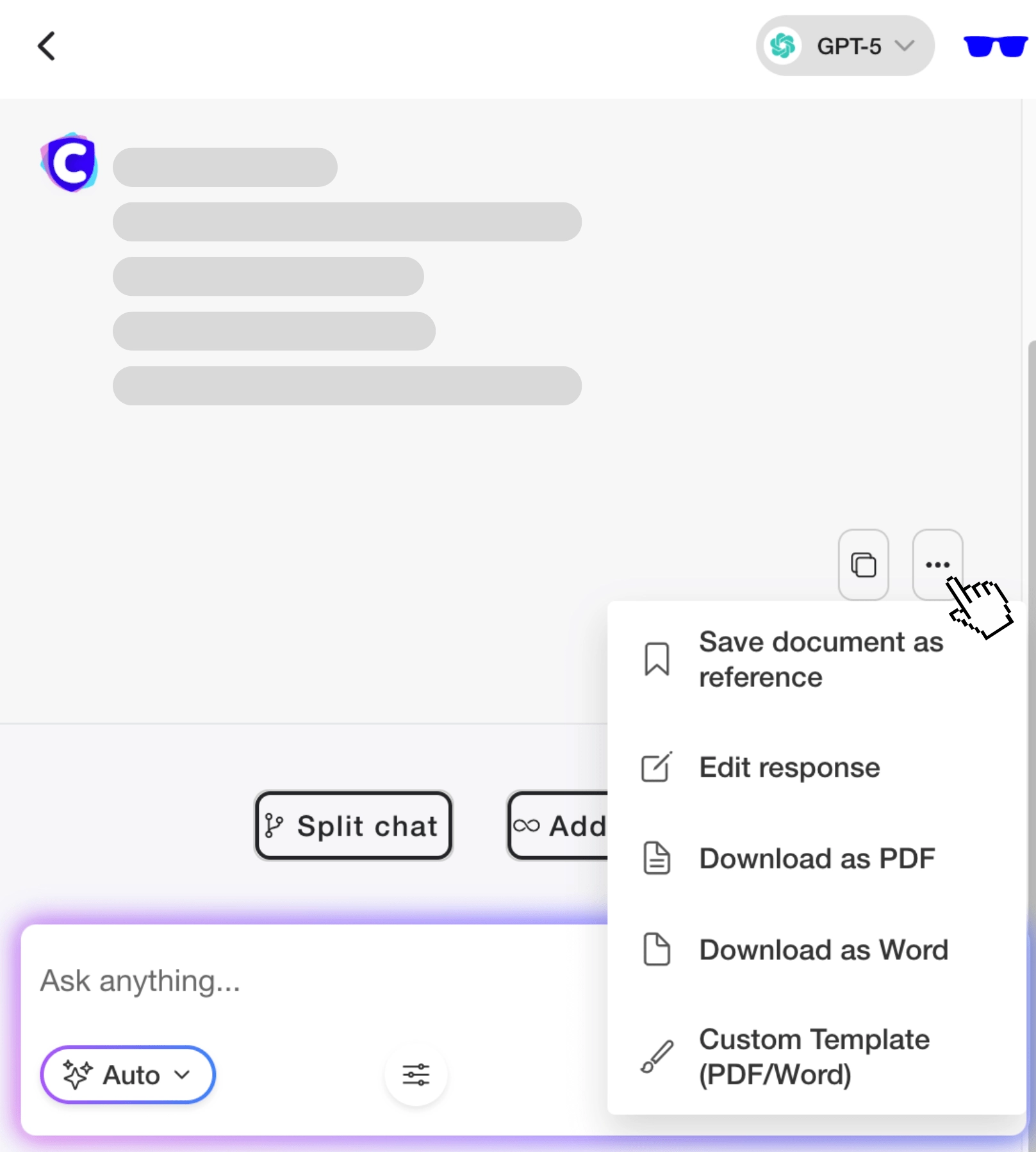 Response Editing and PDF Export
