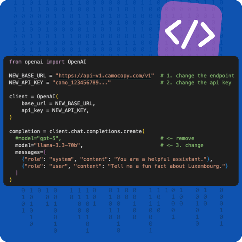 Entwickler am Laptop mit API-Code
